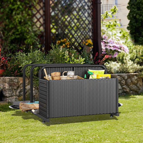 YITAHOME YITA Poolside Wicker Deck Box & Reviews Wayfair